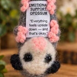 Handmade Emotional Support Opossum Keychain